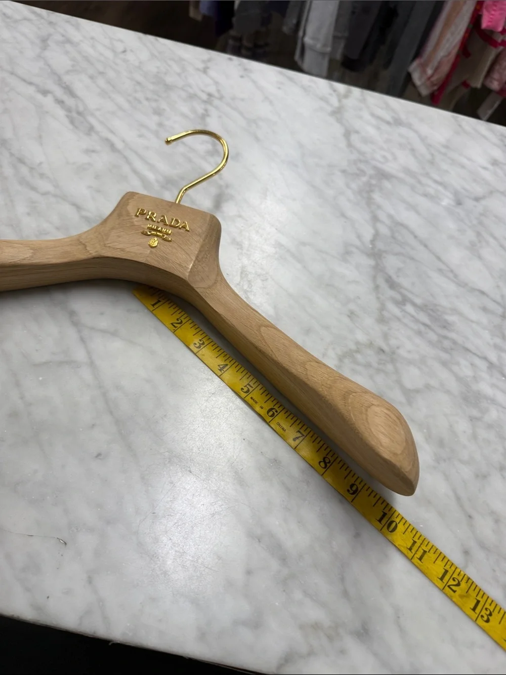 PRADA Large Wooden Hanger for Jacket Sports Coat or Blazer